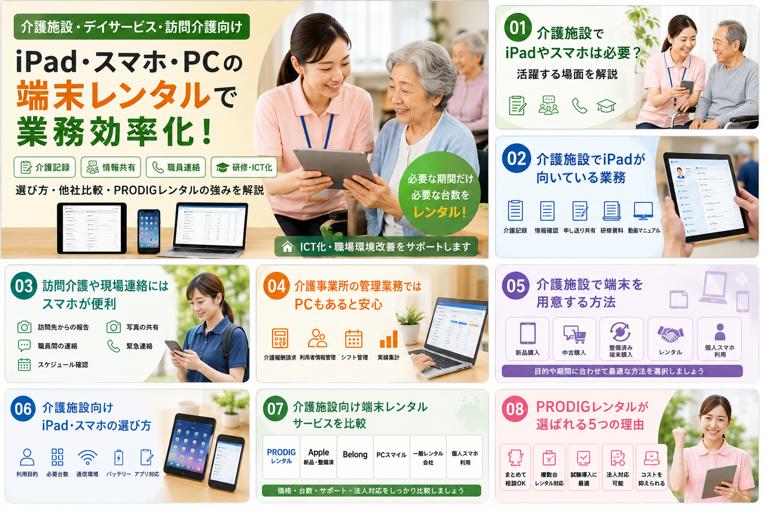 介護施設でiPad・スマホは必要？介護記録・情報共有・研修におすすめの端末レンタルを解説